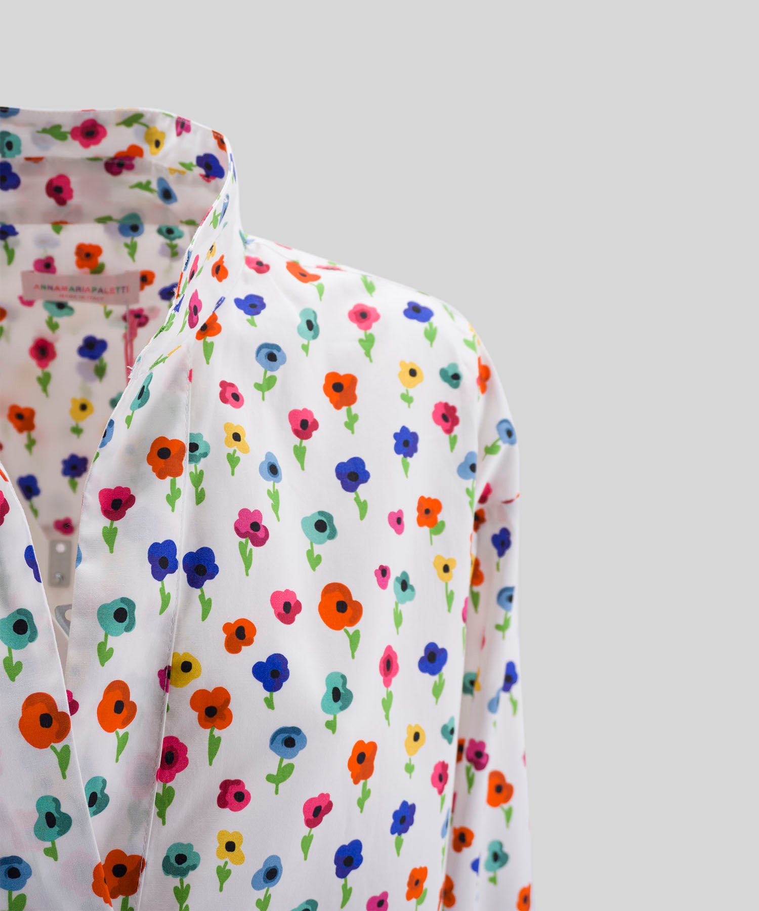 Camicia Collo in Piedi / Bianco - Ideal Moda
