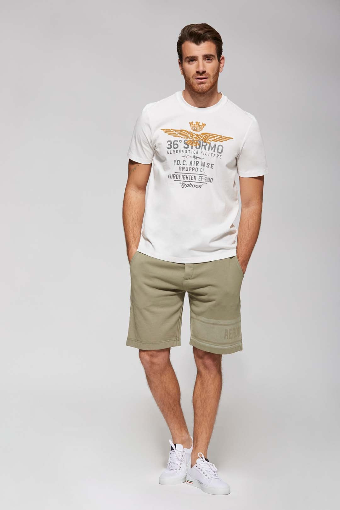 Bermuda in felpa / Verde - Ideal Moda