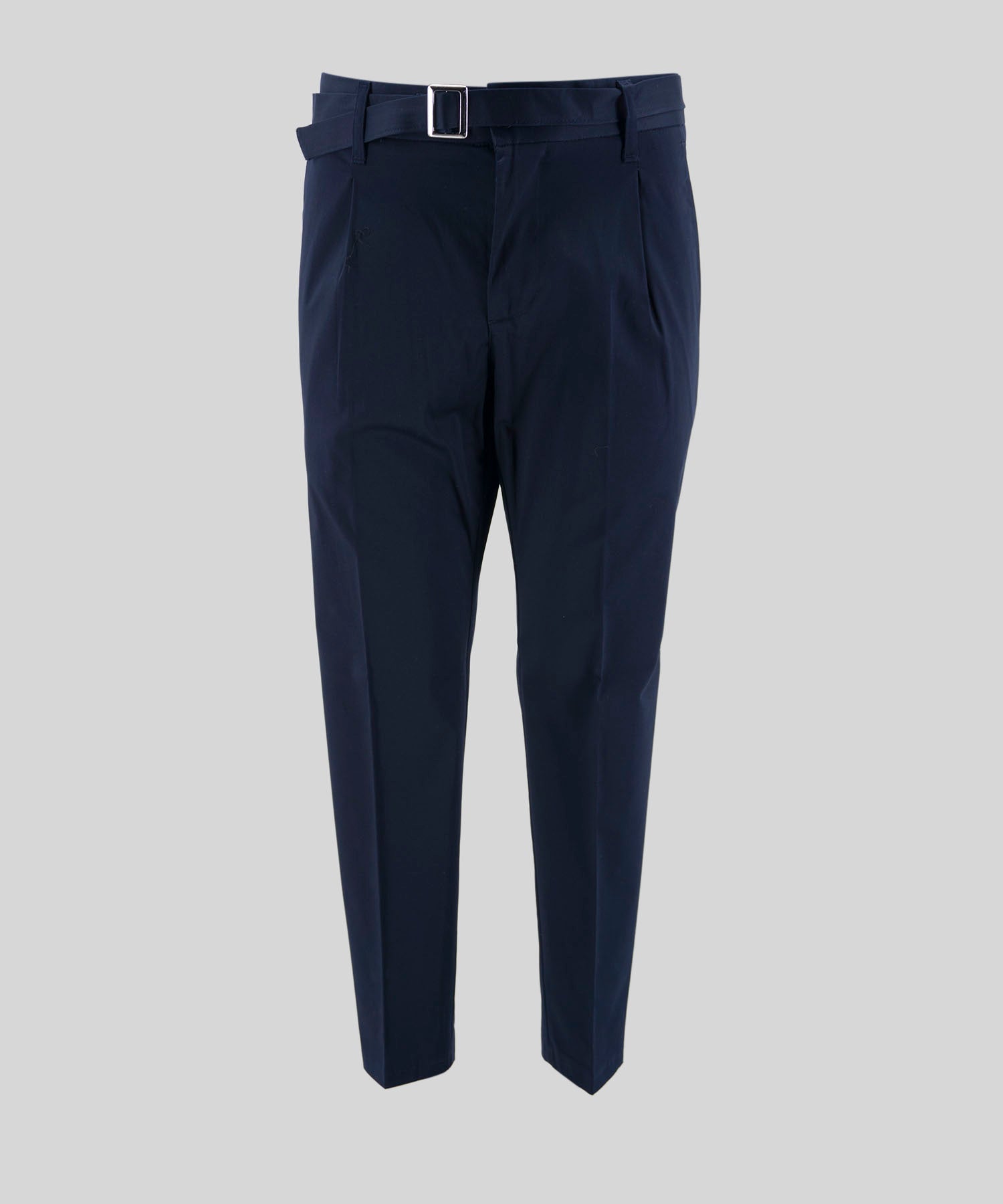 Pantalone con Coulisse Misto Lino / Blu - Ideal Moda