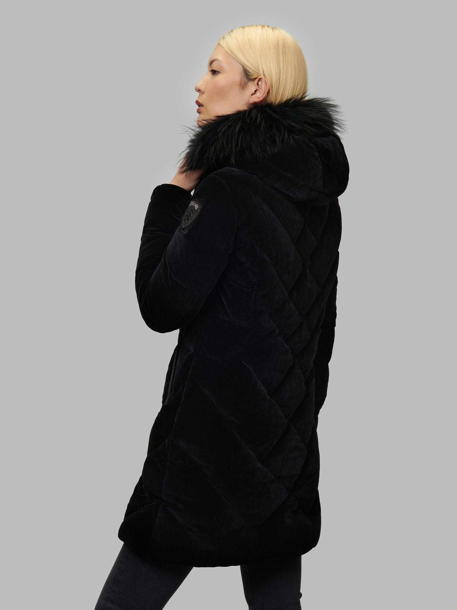 Piumino Blauer in Velluto / Nero - Ideal Moda