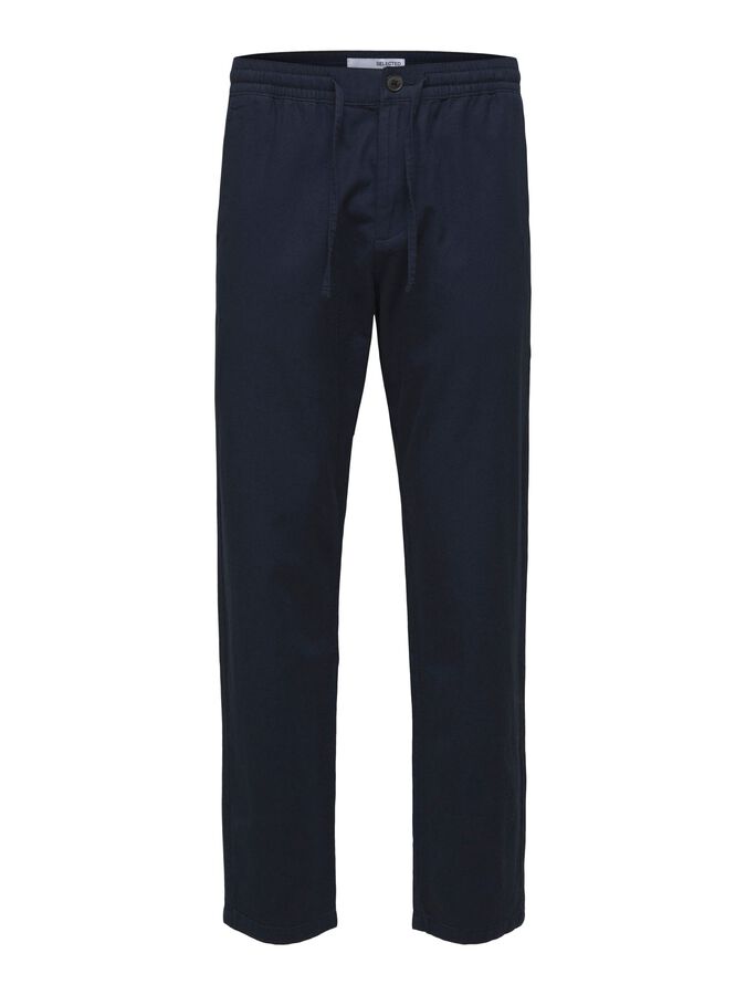 Pantalone Selected in Misto Lino / Blu - Ideal Moda