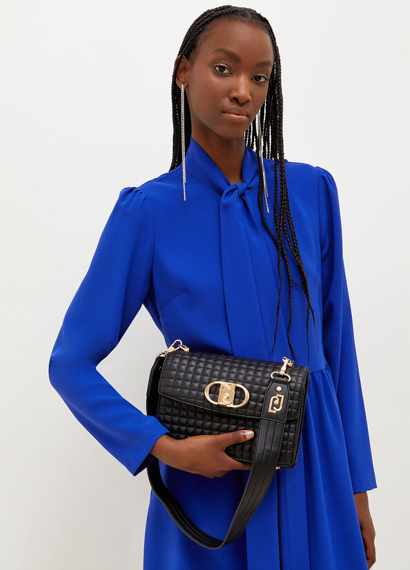 Borsa a Tracolla con Logo Liu Jo / Nero - Ideal Moda
