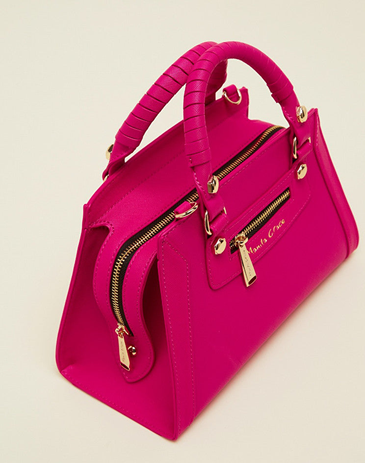 Borsa Mirama Small con Logo Manila Grace / Fucsia - Ideal Moda