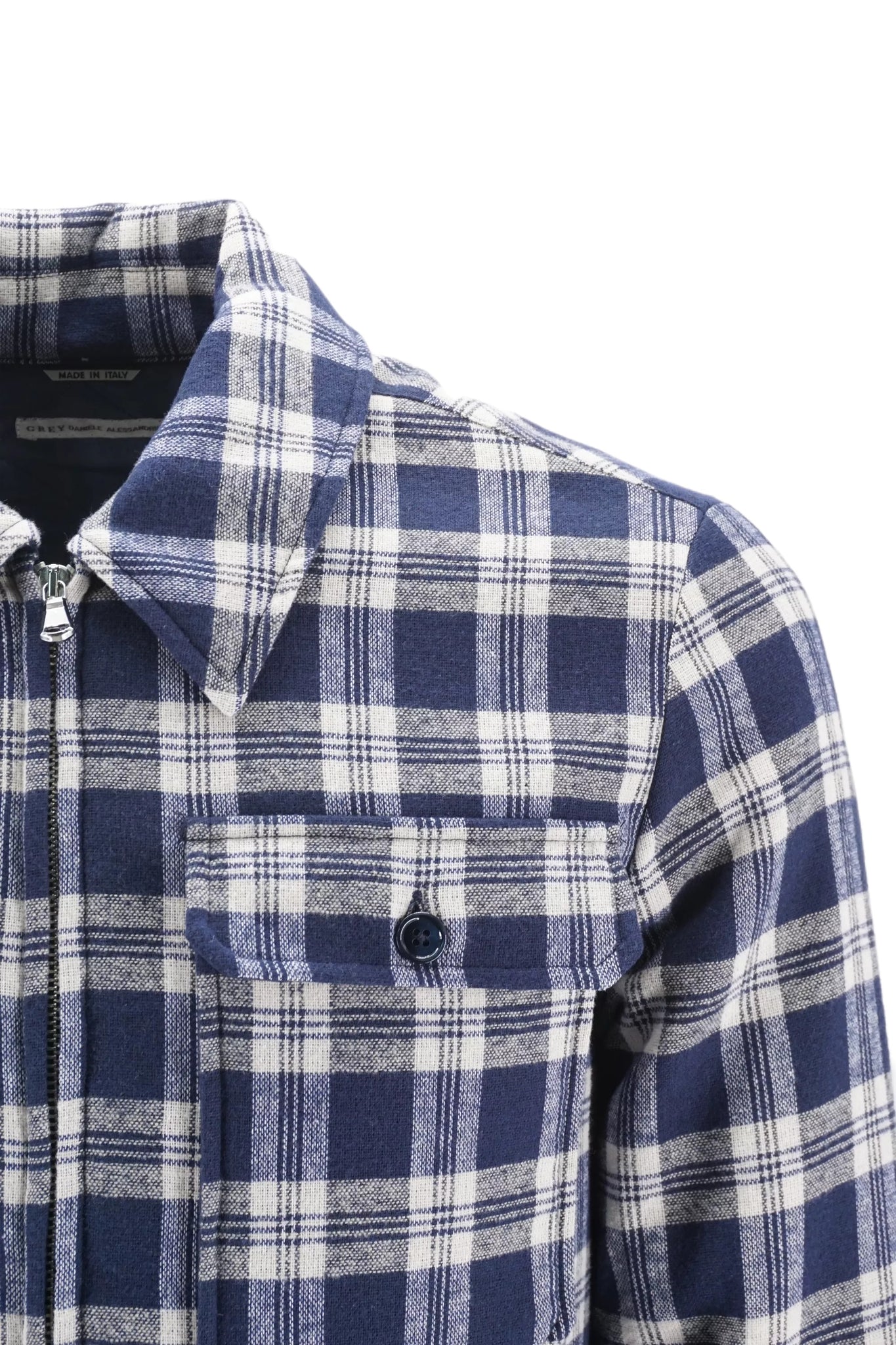 Camicia Imbottita con Fantasia Daniele Alessandrini / Blu - Ideal Moda