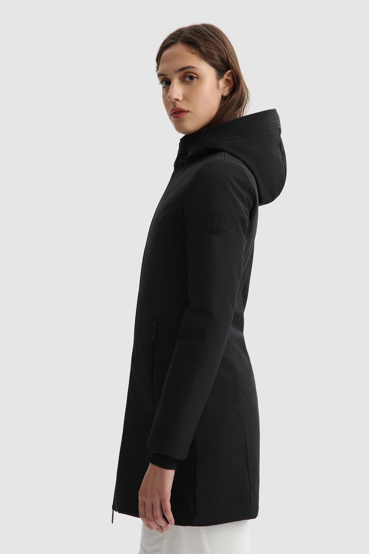Parka Woolrich in Soft Shell / Nero - Ideal Moda