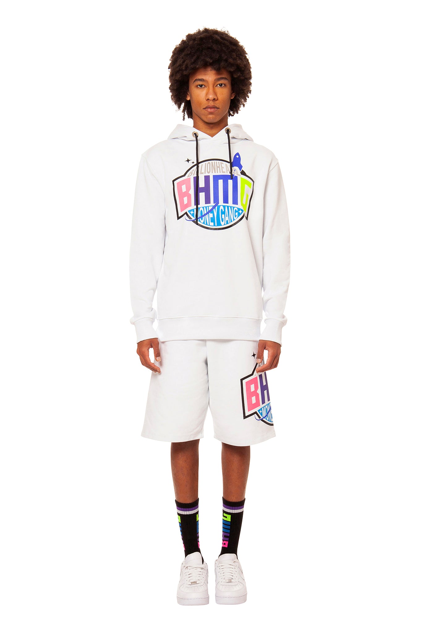 Felpa Unisex con stampa / Bianco - Ideal Moda