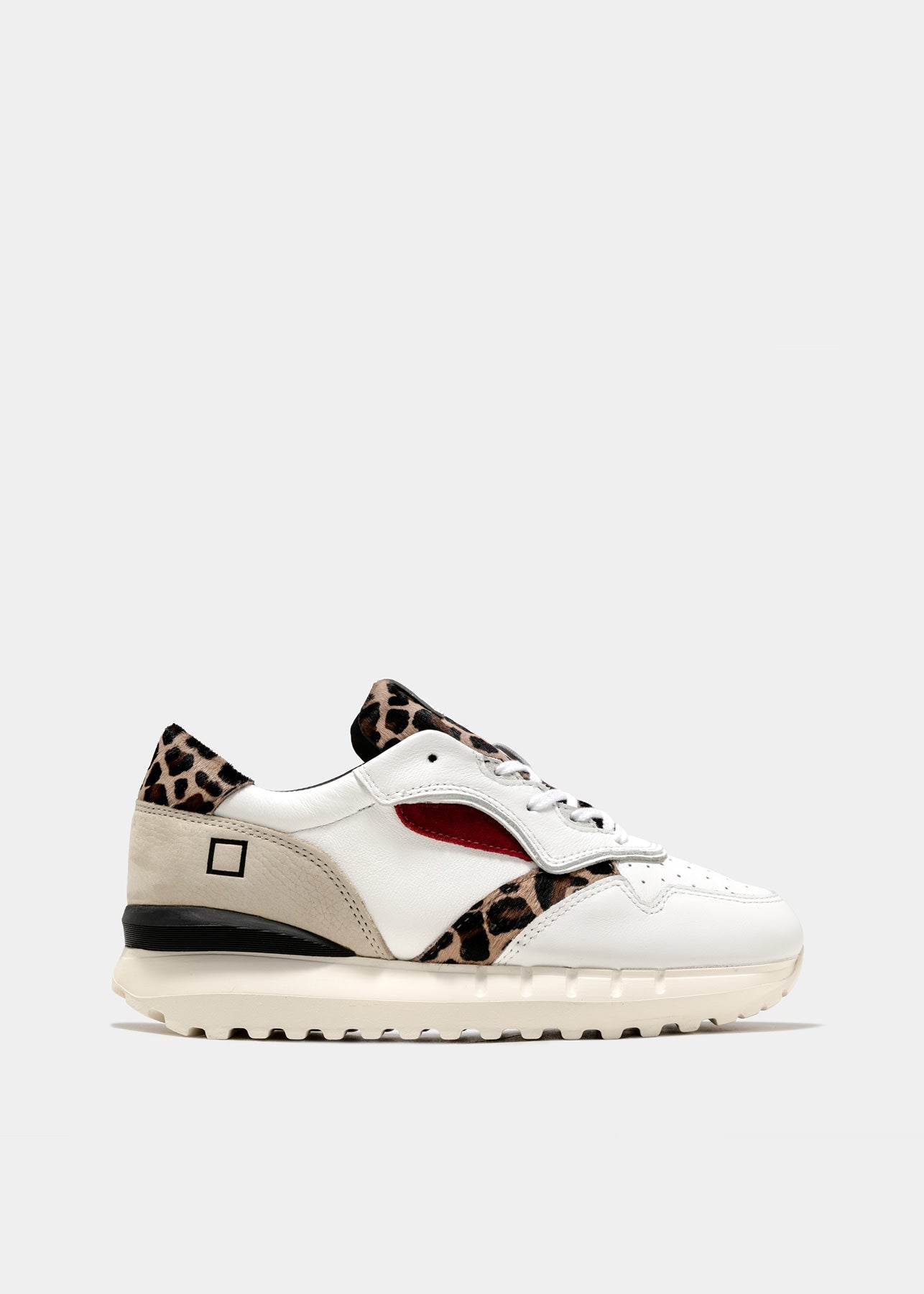 Sneaker DATE Luna Animalier / Bianco - Ideal Moda