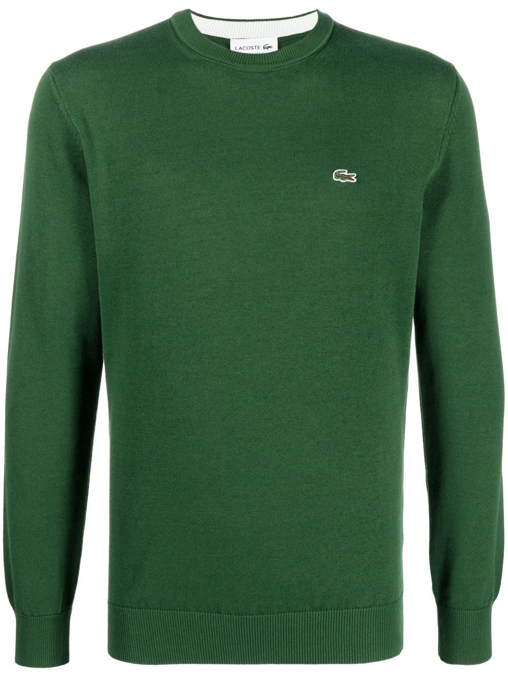 Maglia Girocollo in Cotone Lacoste / Verde - Ideal Moda