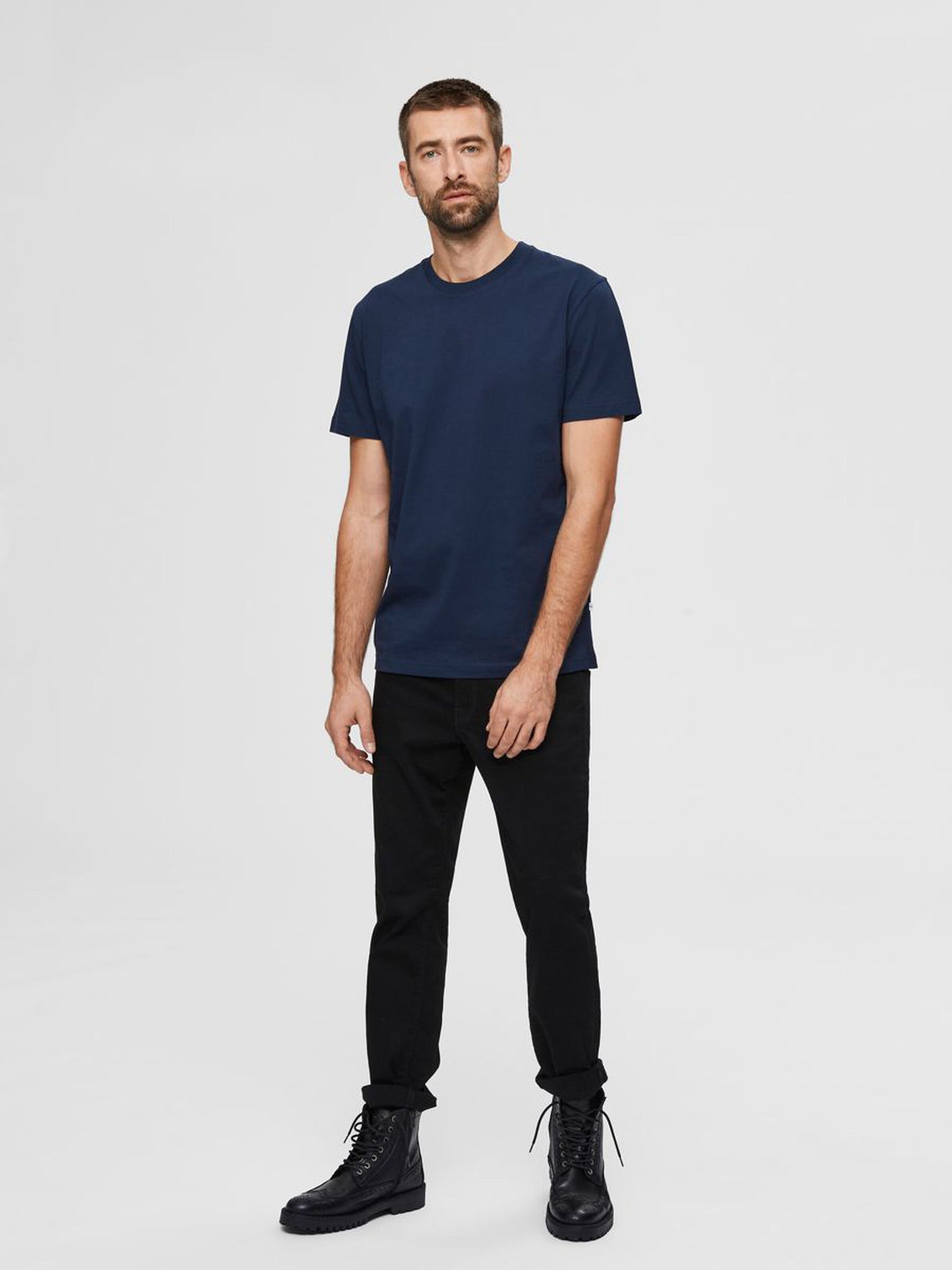 Maglia a Girocollo / Blu - Ideal Moda