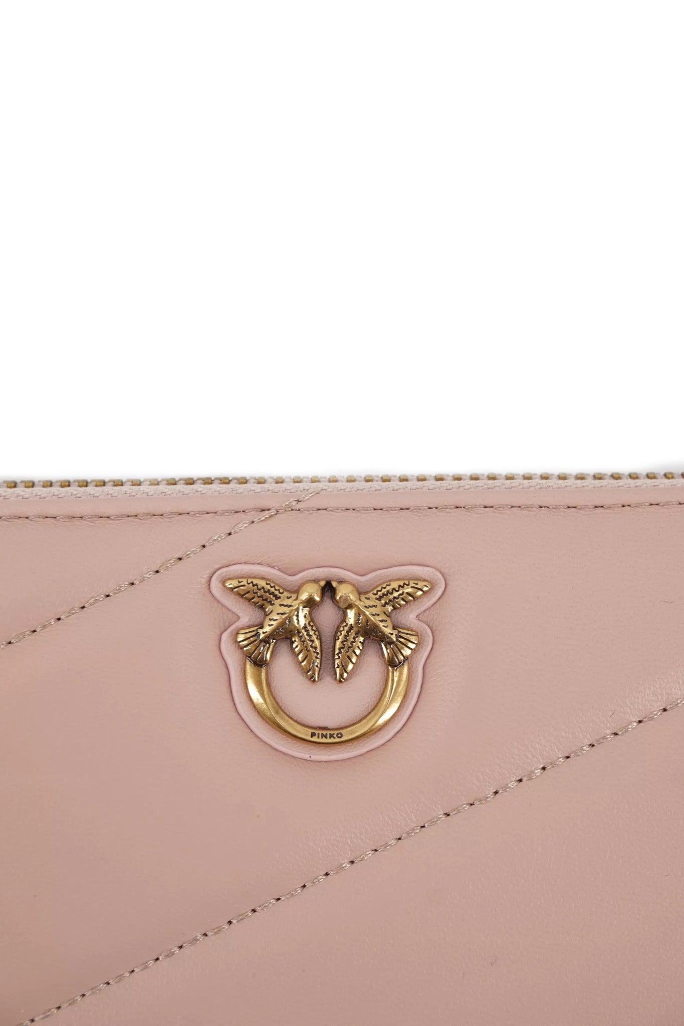 Portafoglio Trapuntato con Logo Pinko / Cipria - Ideal Moda