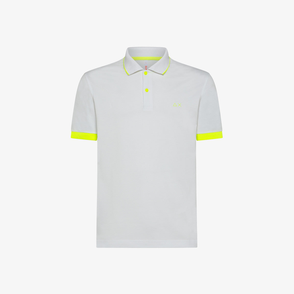 Polo con Contrasti Fluo Sun68 / Bianco - Ideal Moda