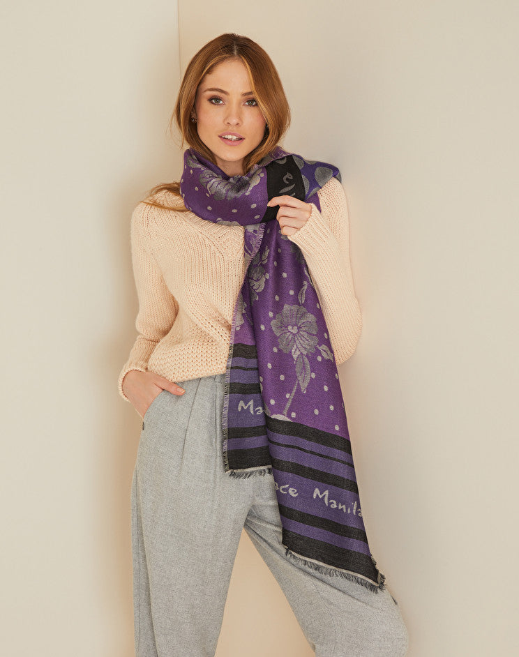 Sciarpa in Misto Lana Manila Grace / Viola - Ideal Moda