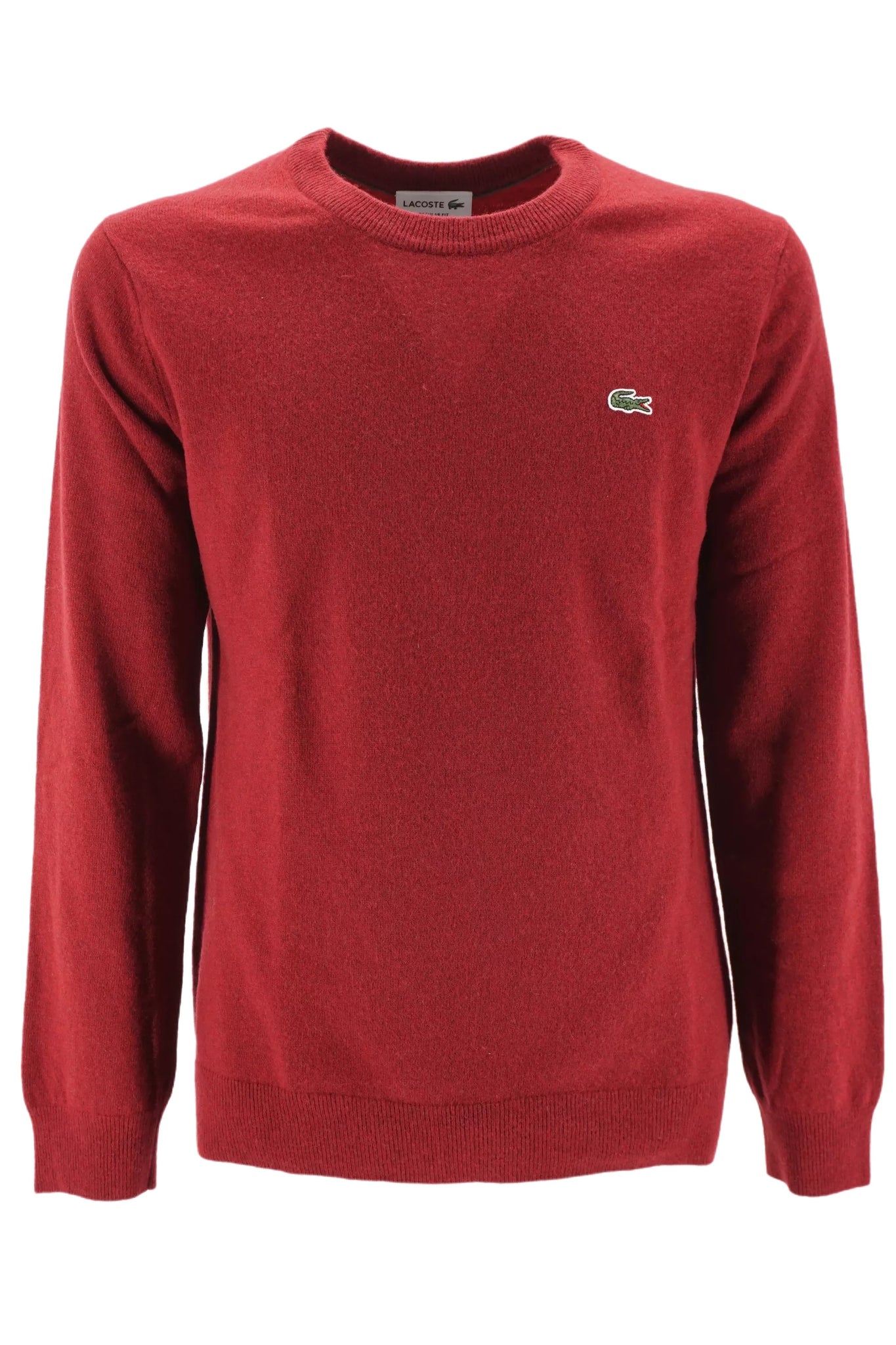 Maglia Girocollo con Logo Lacoste / Bordeaux - Ideal Moda