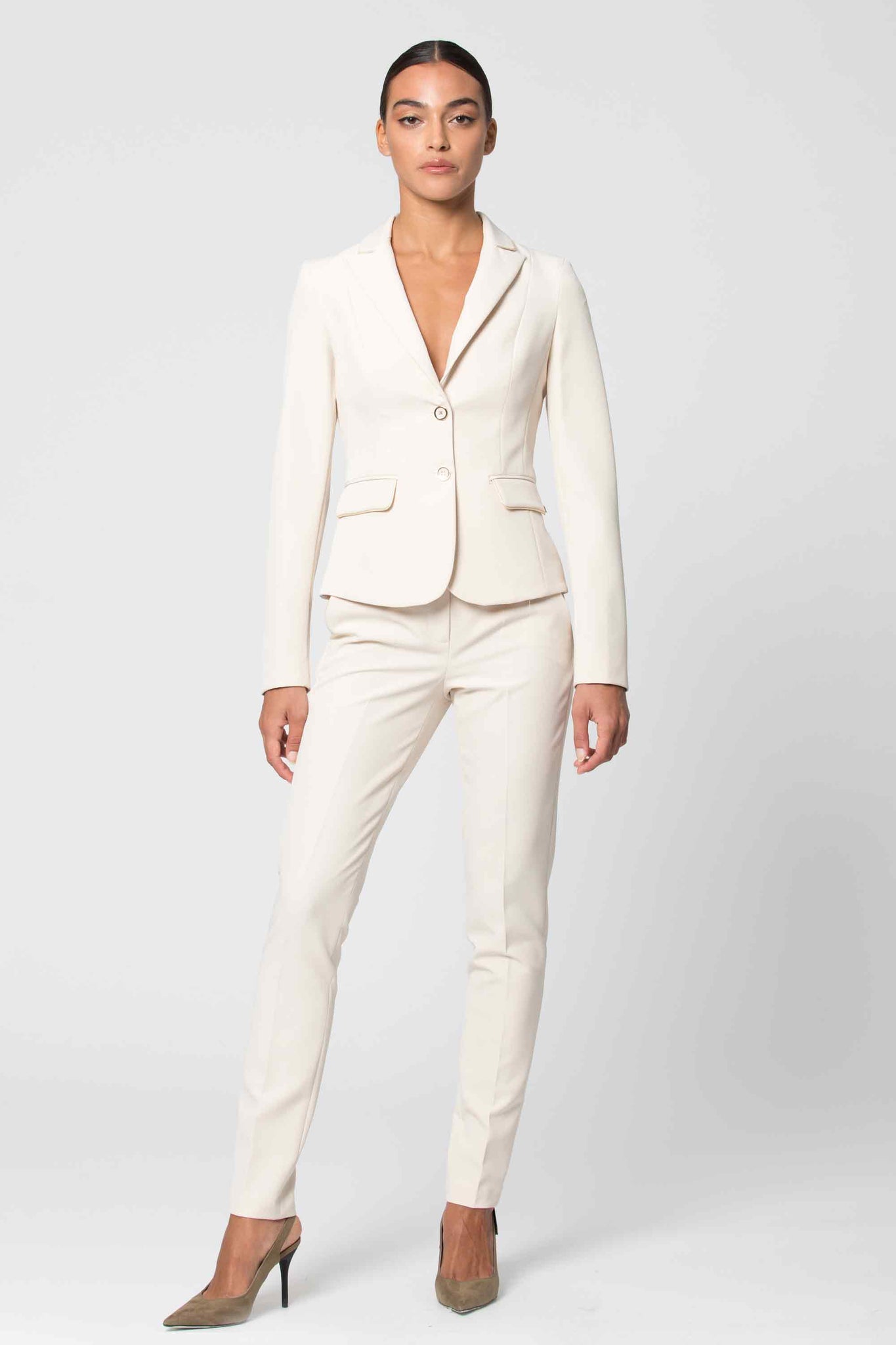 Tailleur Monopetto Kocca / Bianco - Ideal Moda