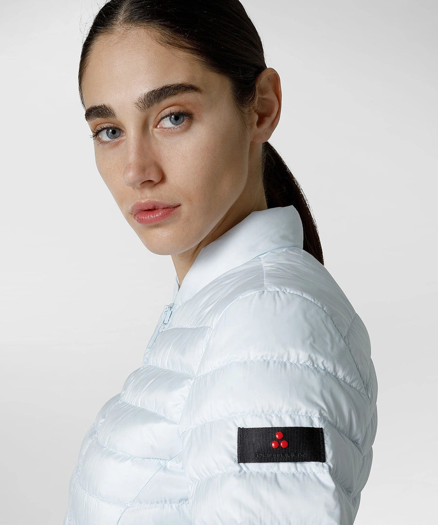 Piumino Ultraleggero con Logo Peuterey / Celeste - Ideal Moda