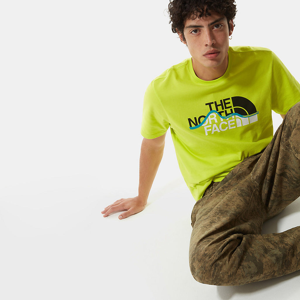T-Shirt Uomo Mountain Line / Verde - Ideal Moda