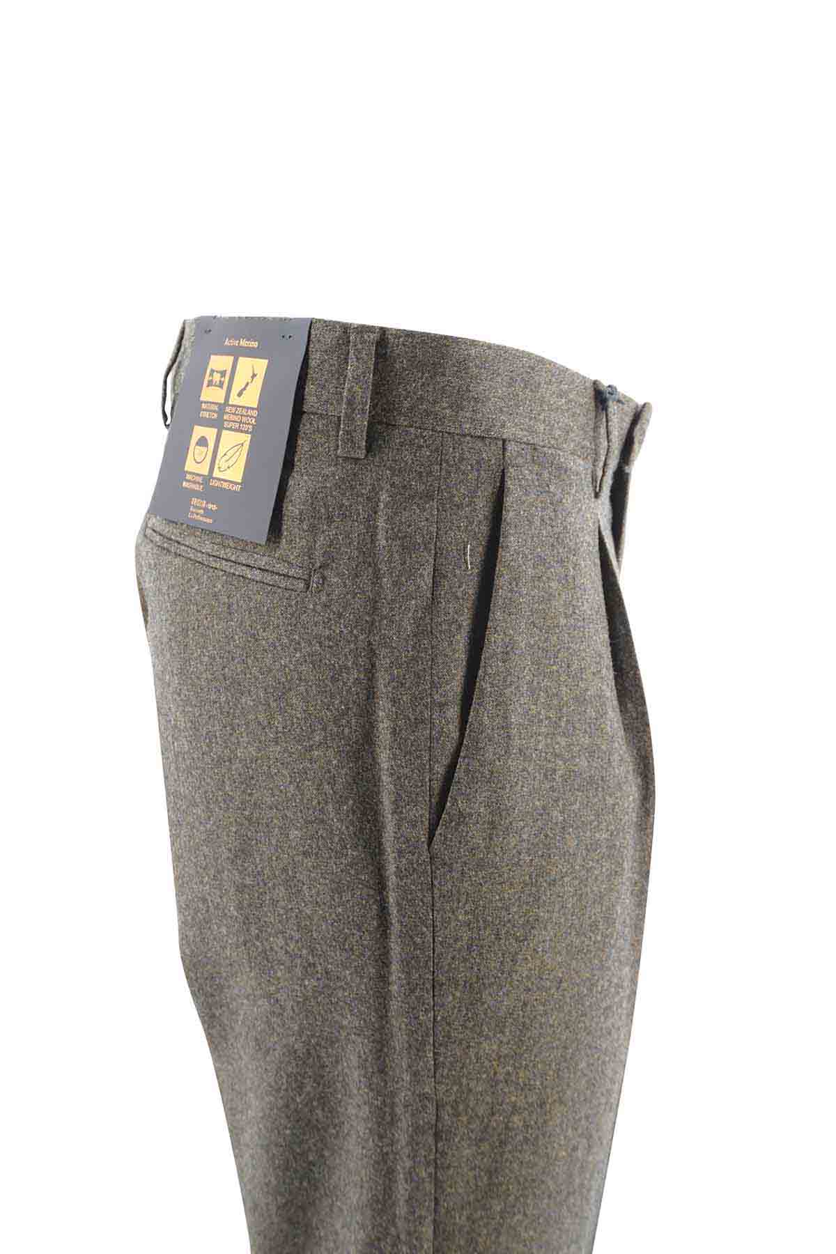 Pantalone Briglia in Lana / Verde - Ideal Moda
