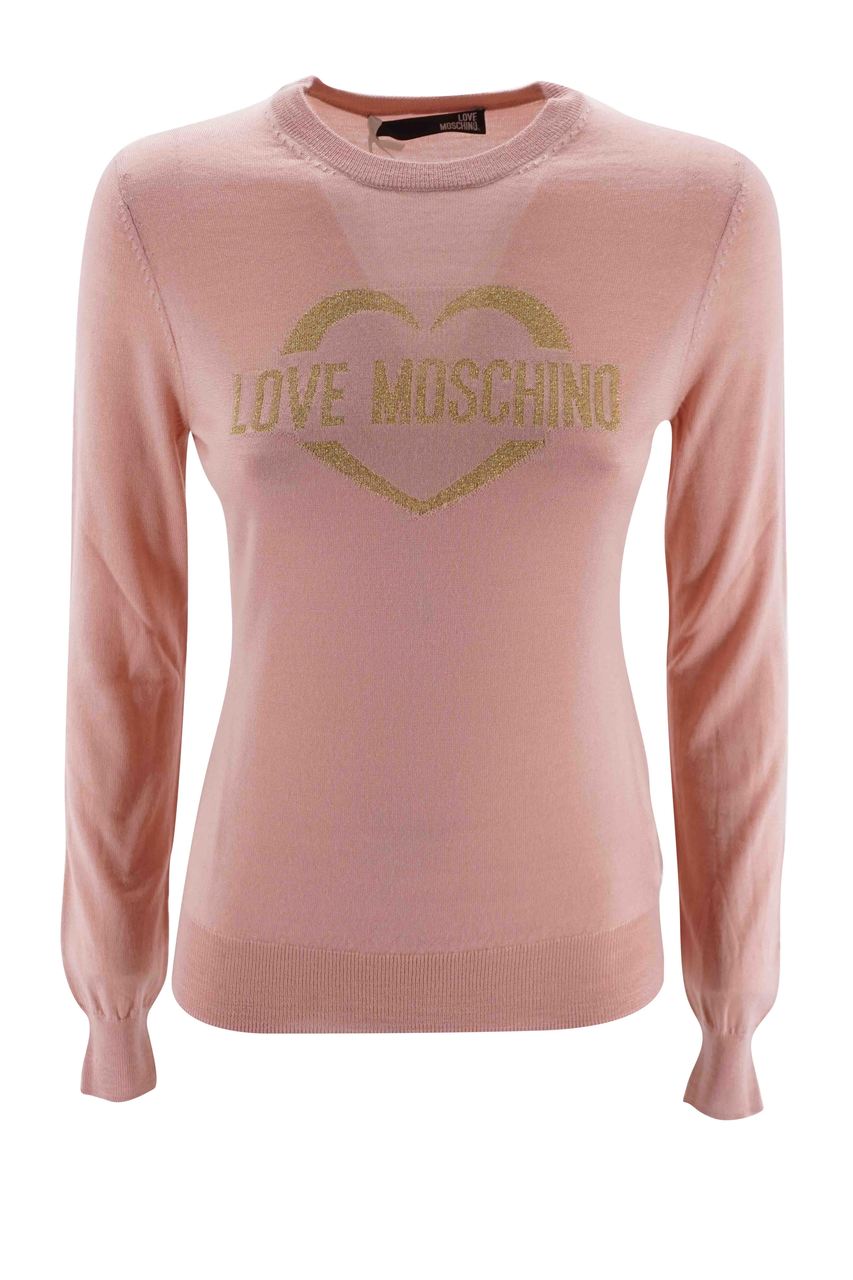 Maglia Love Moschino con Logo / Rosa - Ideal Moda