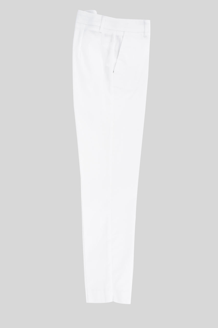 Pantalone in Cotone Slim / Bianco - Ideal Moda