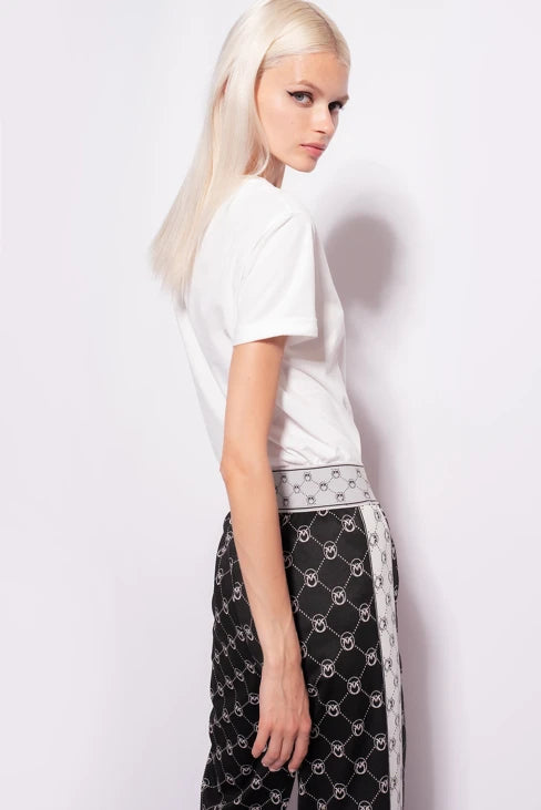 T-Shirt con Stampa Pinko / Bianco - Ideal Moda