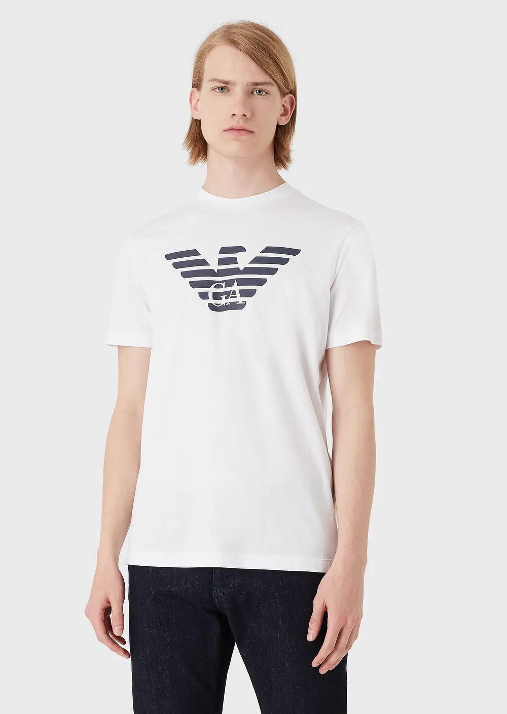 T-Shirt Emporio Armani in Pima / Bianco - Ideal Moda