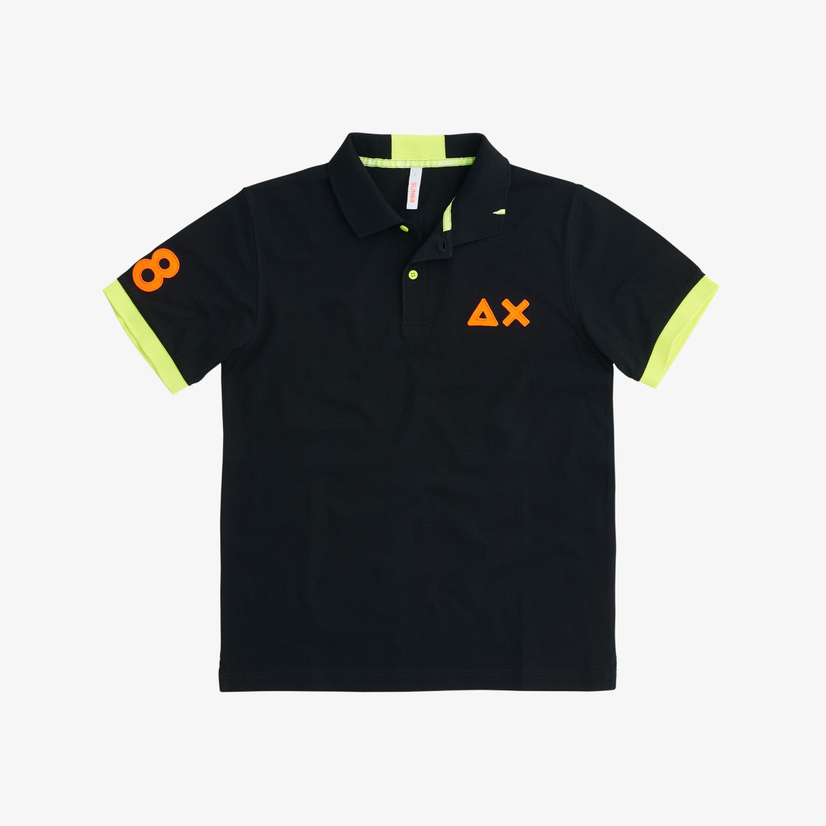 Polo Logo Fluo / Nero - Ideal Moda