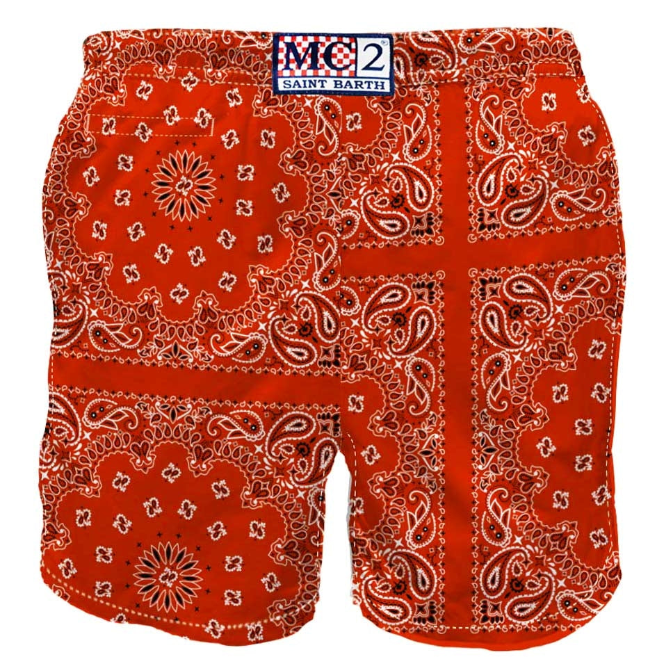 Costume Mare Uomo Stampa / Rosso - Ideal Moda