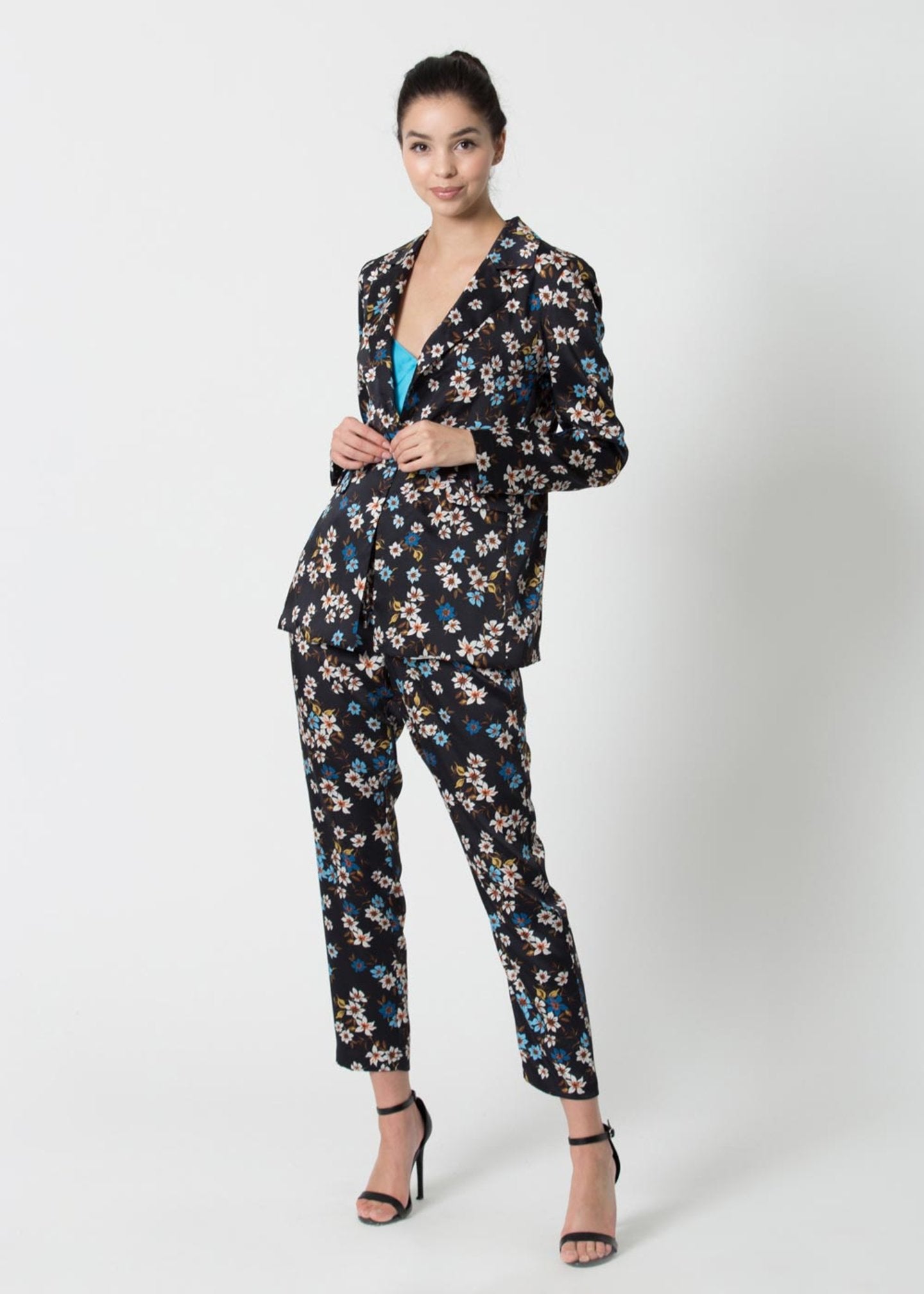 Pantalone Kocca a Fantasia / Nero - Ideal Moda