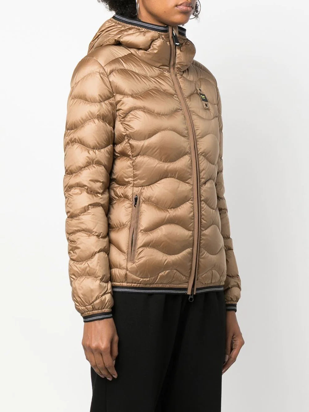 Giubbino con Motivo ad Onde Blauer / Marrone - Ideal Moda