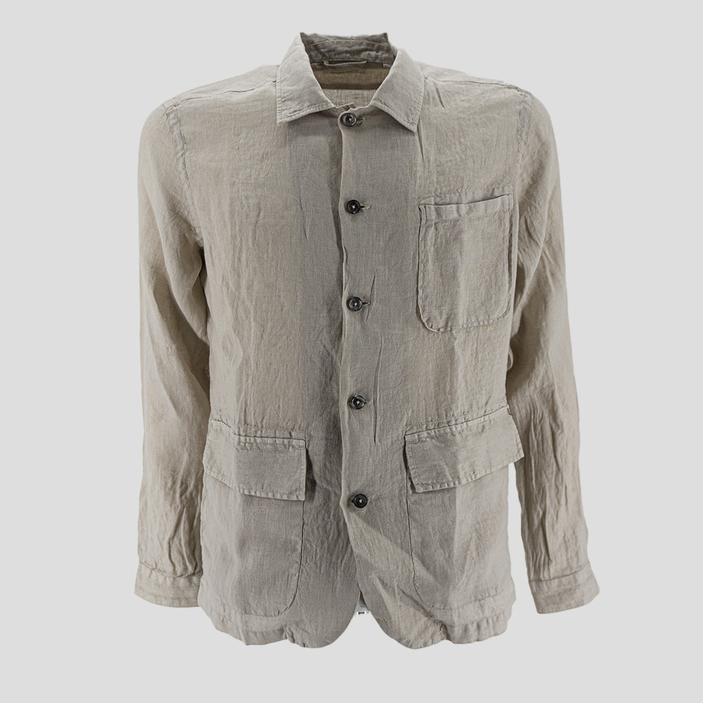 Giacca in Puro Lino / Beige - Ideal Moda