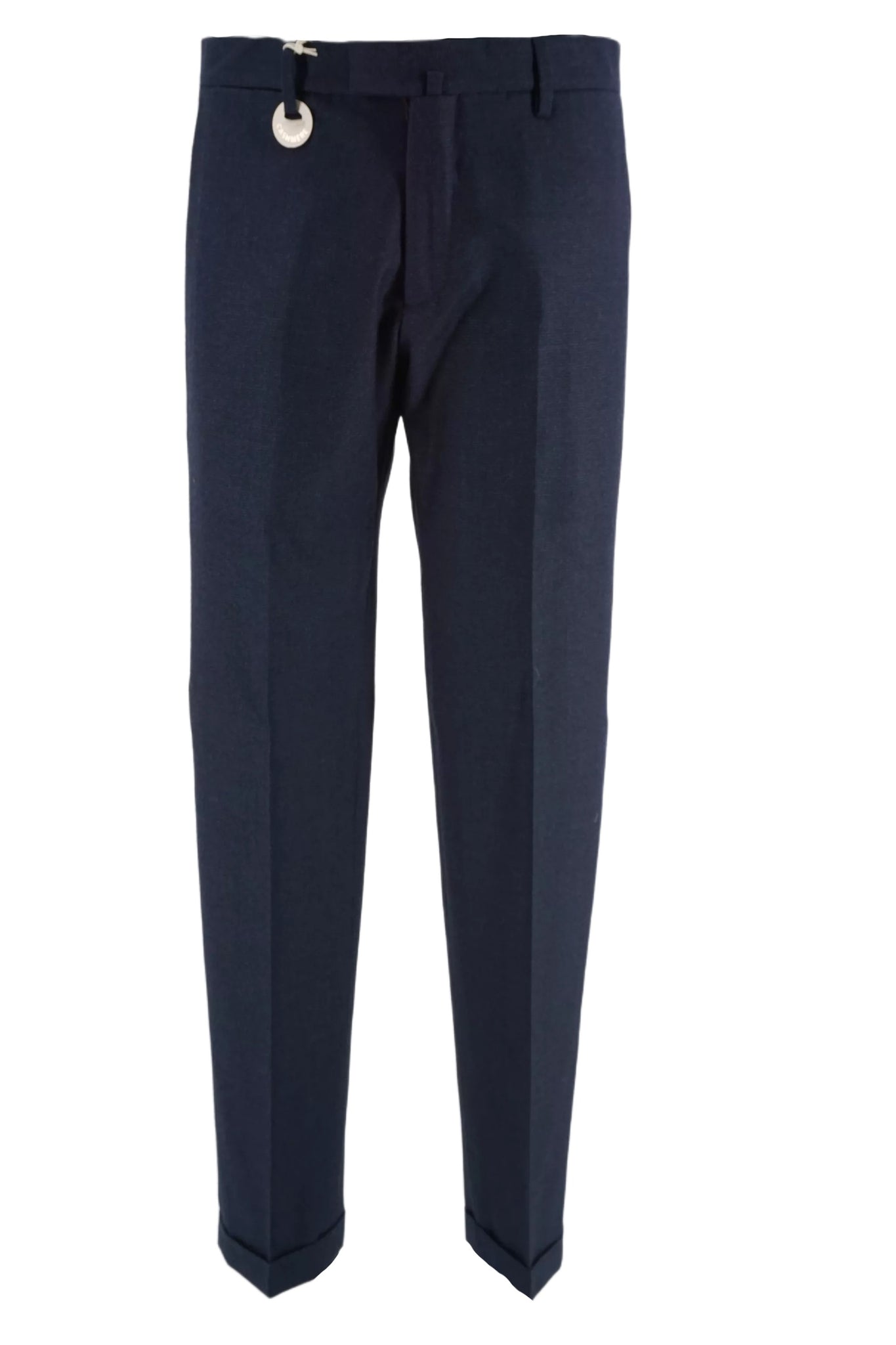 Pantalone a Fantasia in Lana e Cachemire Briglia / Blu - Ideal Moda