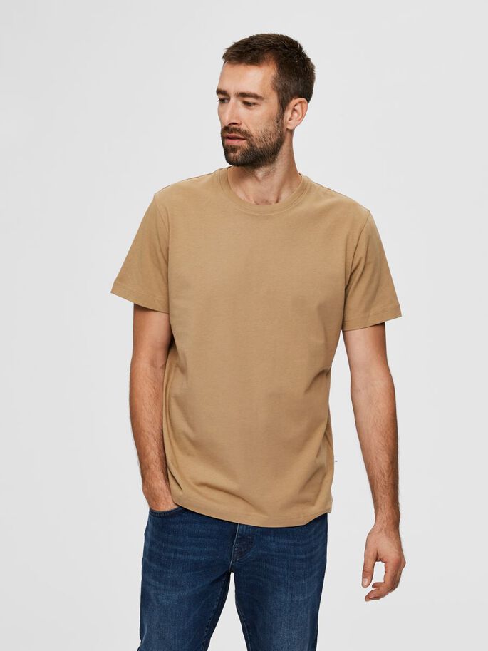 Maglia a Girocollo / Beige - Ideal Moda