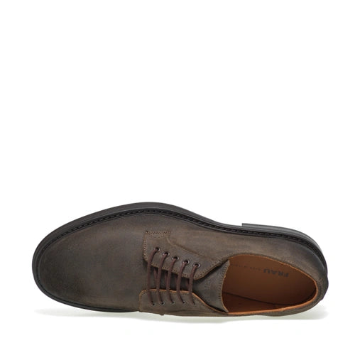 Derby in Pelle Scamosciata Frau / Marrone - Ideal Moda