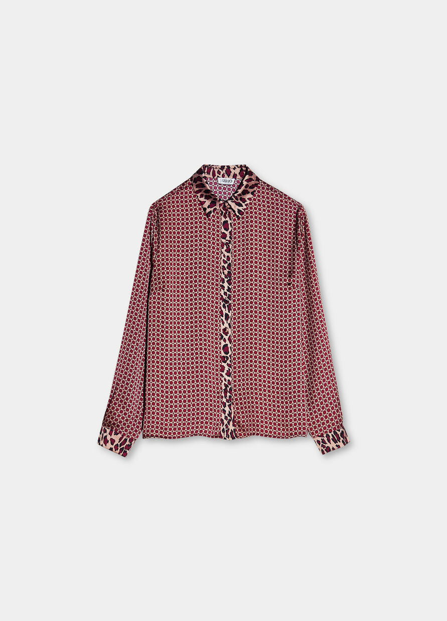 Camicia Liu Jo in Raso / Bordeaux - Ideal Moda