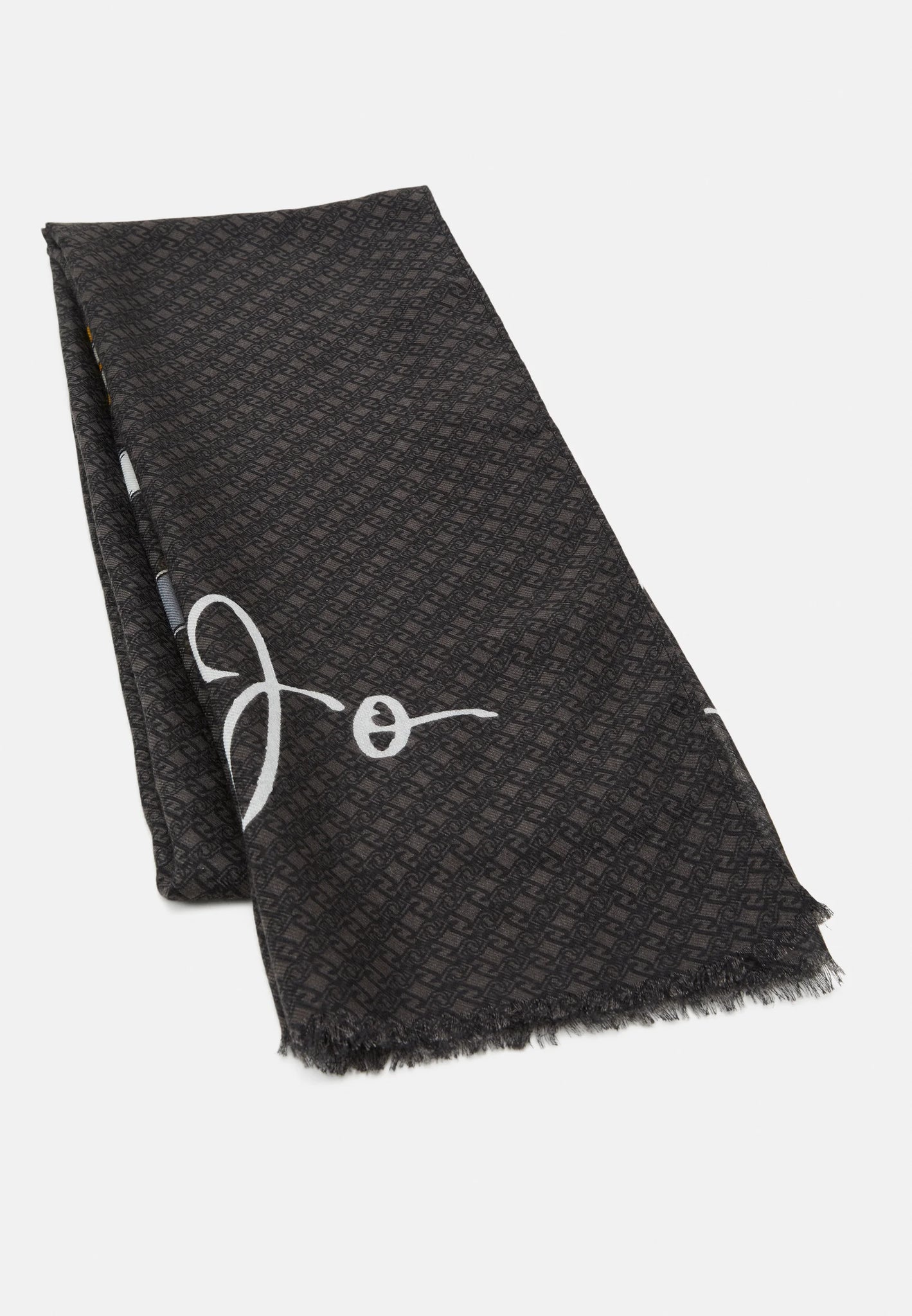 Stola Liu Jo Nera In Modal - 90x180 Cm, Con Motivi Geometrici E Frange - Foto 13