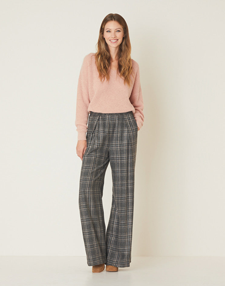 Pantalone Palazzo a Fantasia Manila Grace / Grigio - Ideal Moda