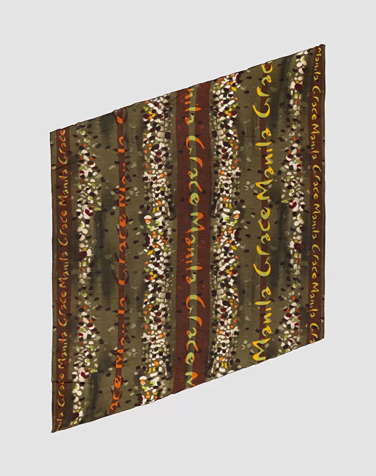 Foulard Manila Grace con Stampa / Verde - Ideal Moda