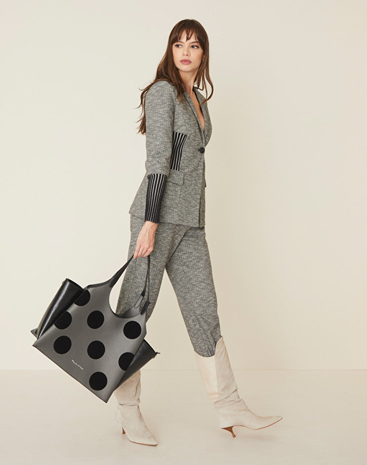 Borsa con Fantasia a Pois Manila Grace / Grigio - Ideal Moda
