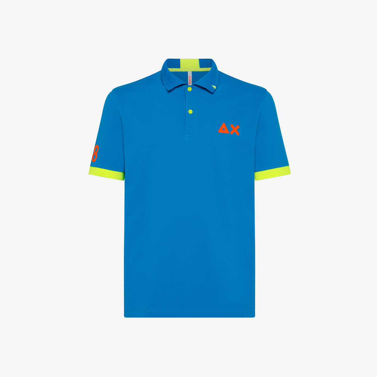 Polo con Logo Grande Sun68 / Azzurro - Ideal Moda