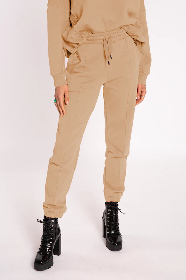 Pantalone con Coulisse in Vita 4Giveness / Beige - Ideal Moda