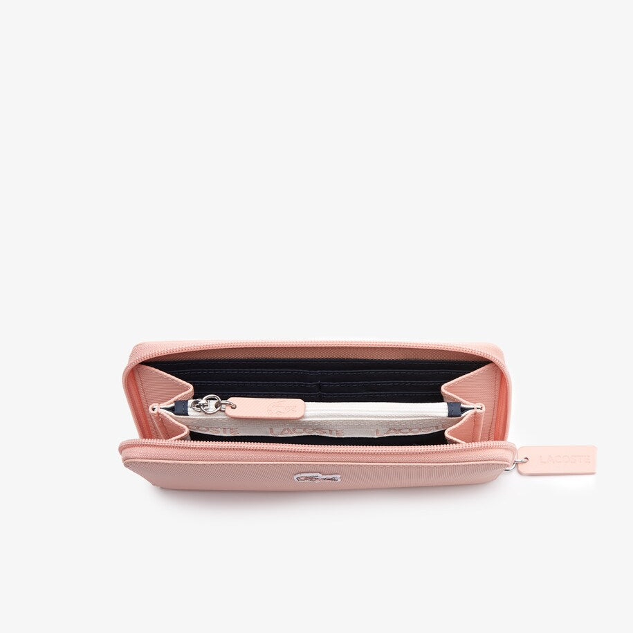 Portafoglio Lacoste con Zip / Rosa - Ideal Moda