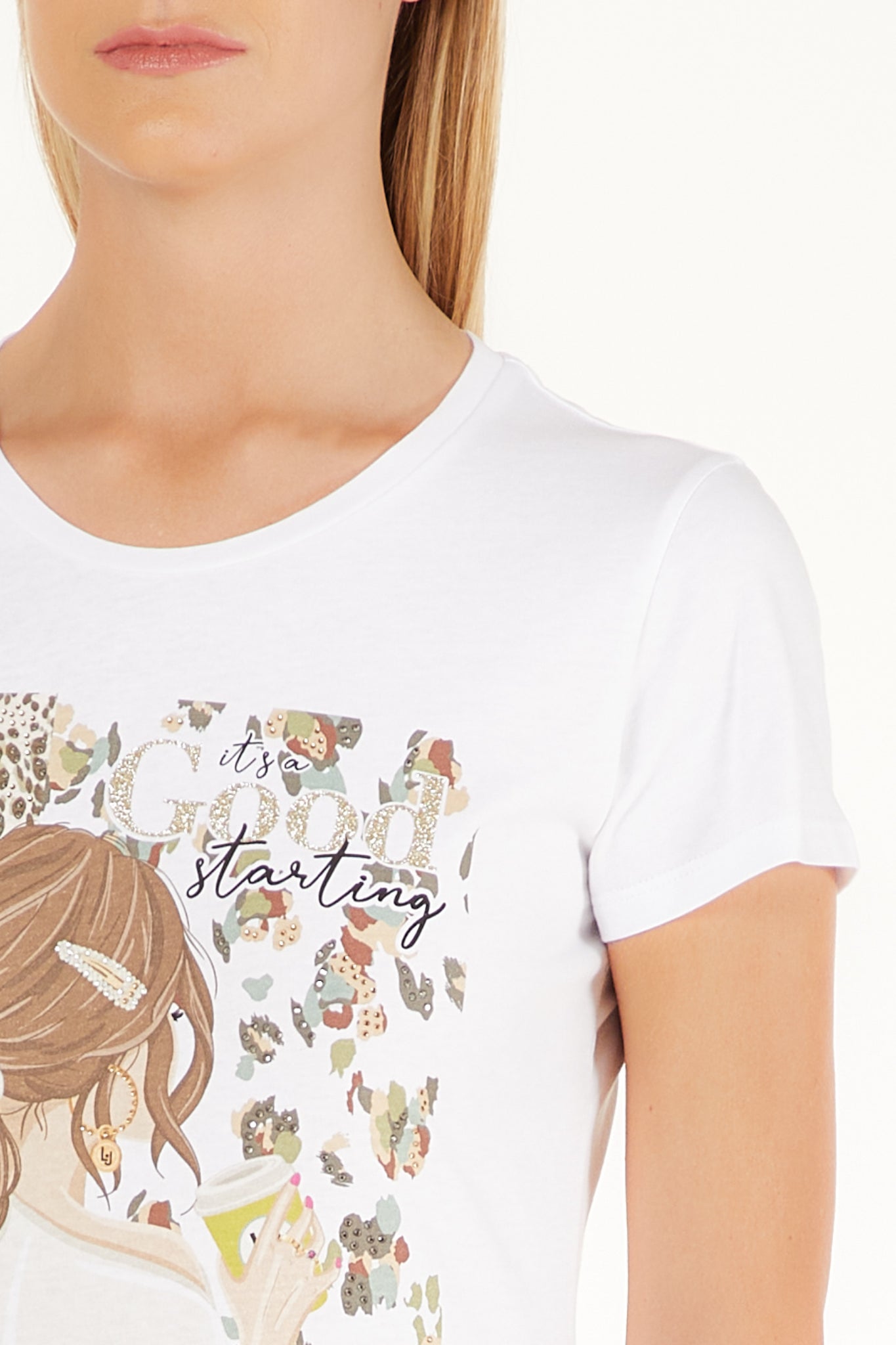 T-Shirt con Stampa Liu Jo / Bianco - Ideal Moda