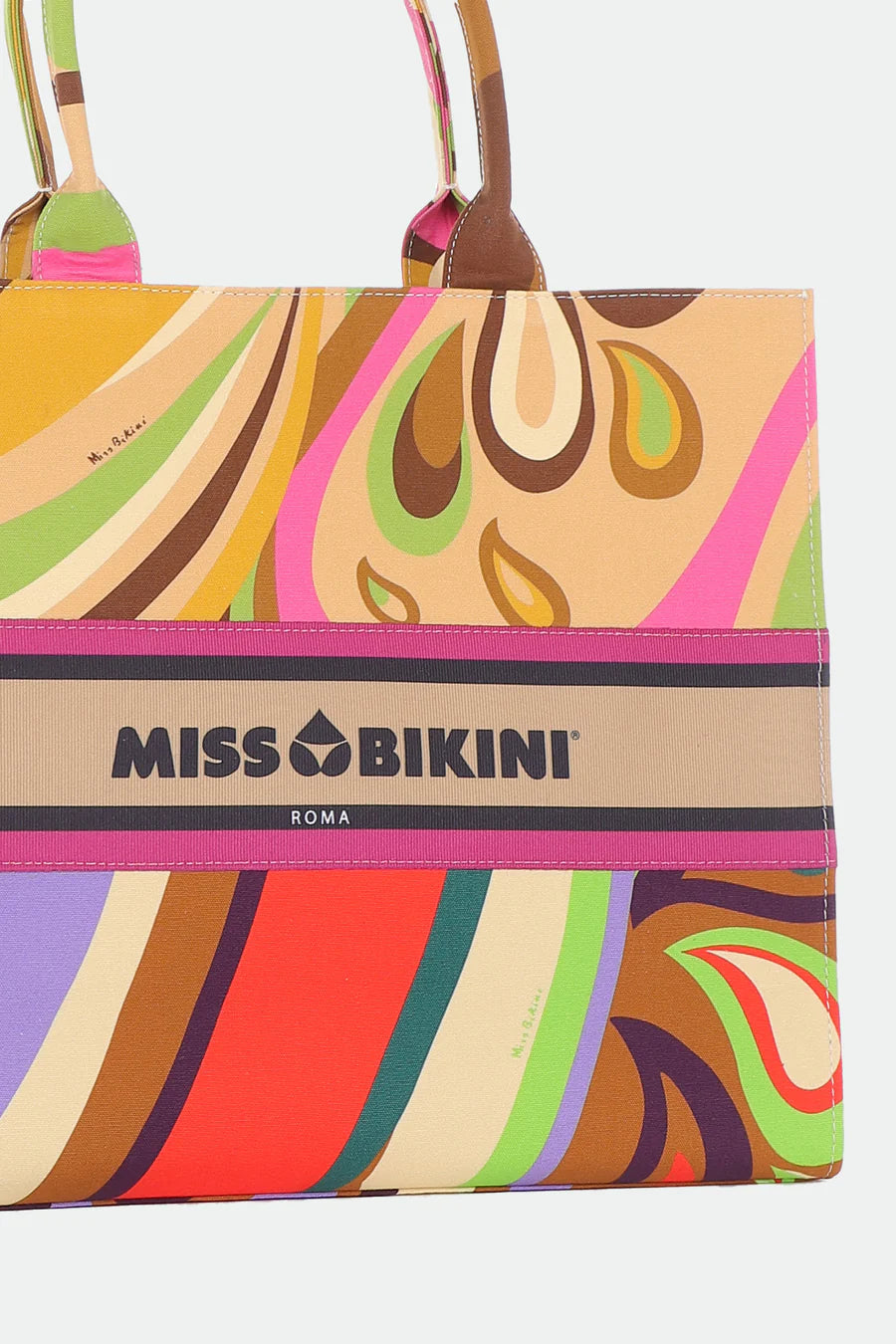 Borsa in Canvas con Logo Miss Bikini / Multicolor - Ideal Moda
