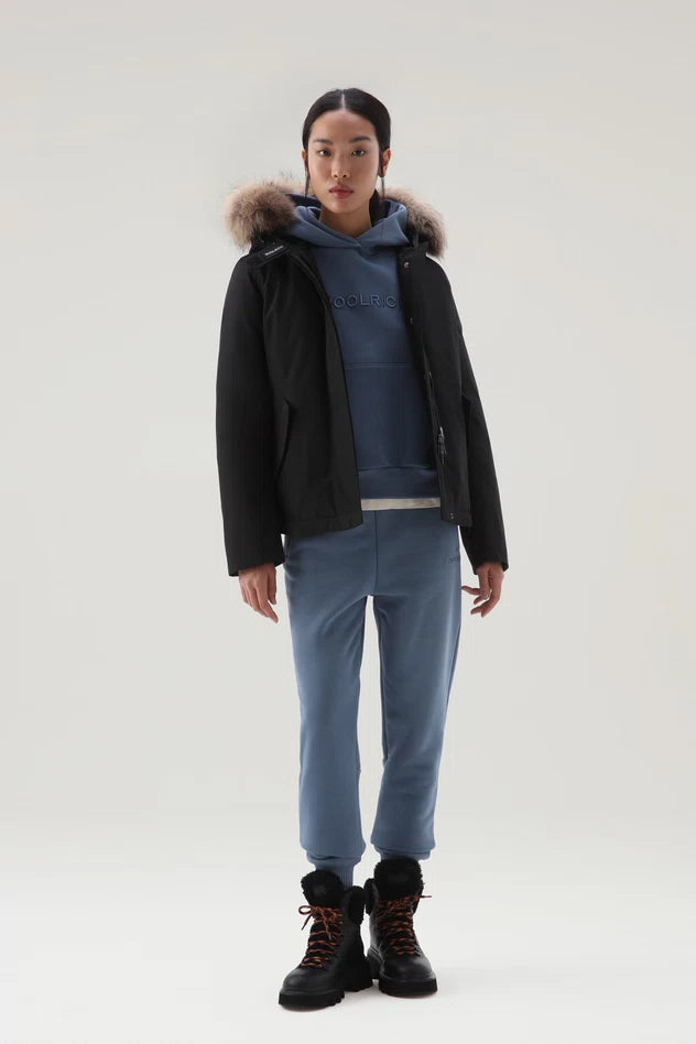 Arctic Parka Corto con Pelliccia Woolrich / Nero - Ideal Moda