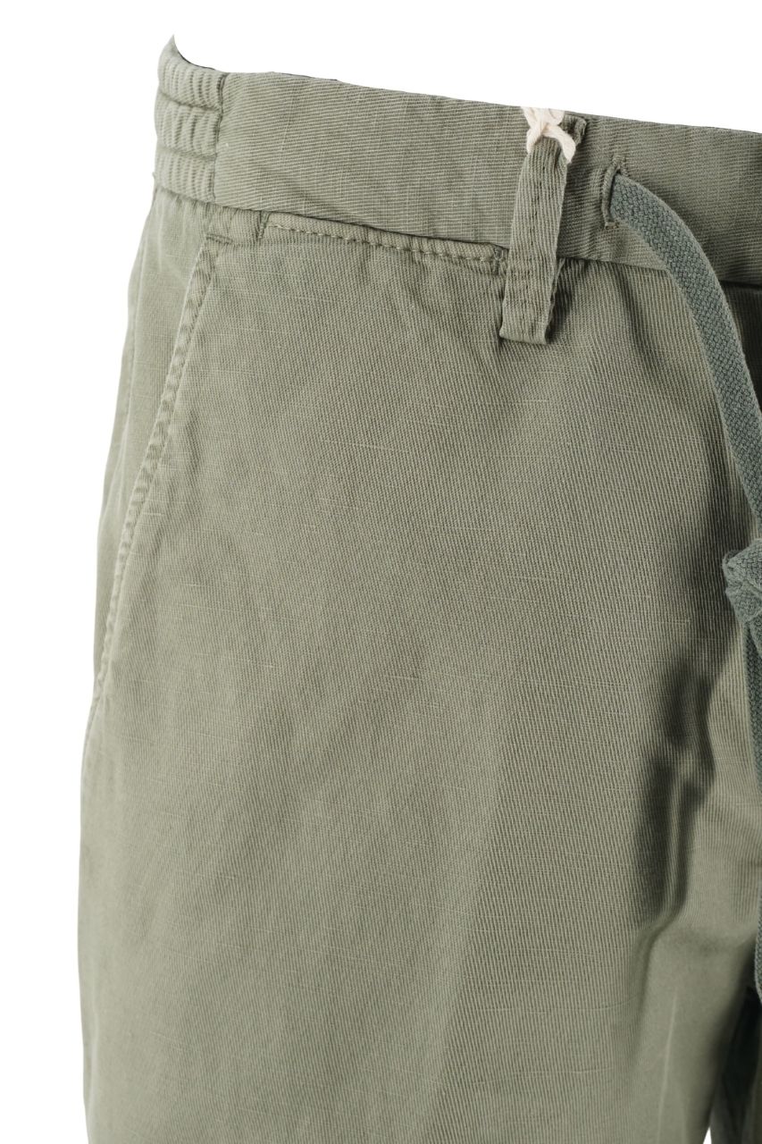 Pantaloncino Briglia in Misto Lino / Verde - Ideal Moda