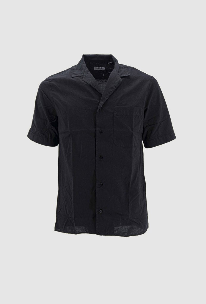 Camicia da bowling con taschino / Nero - Ideal Moda