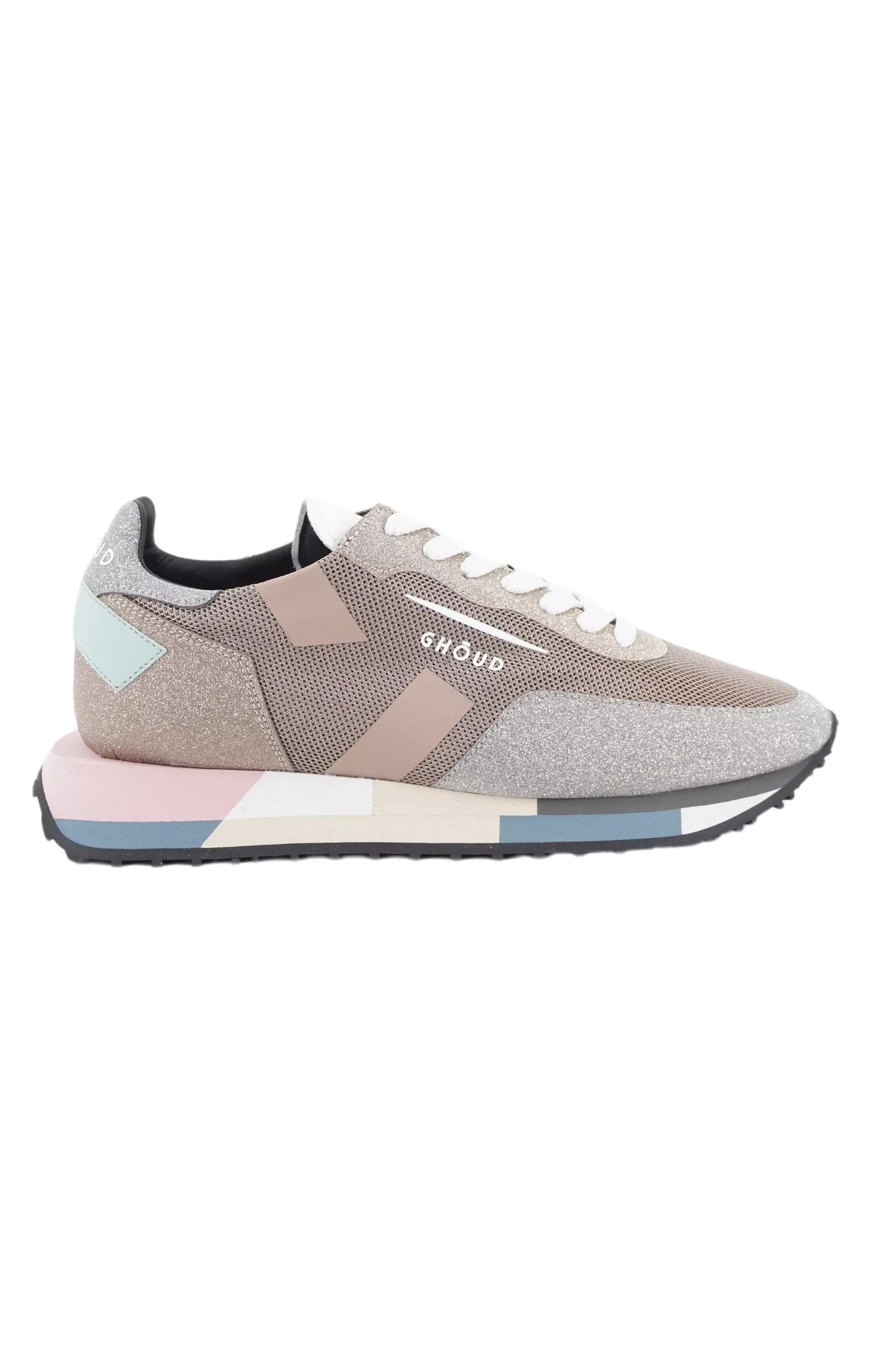 Sneaker con Pannelli a Contrasto Ghoud / Rosa - Ideal Moda