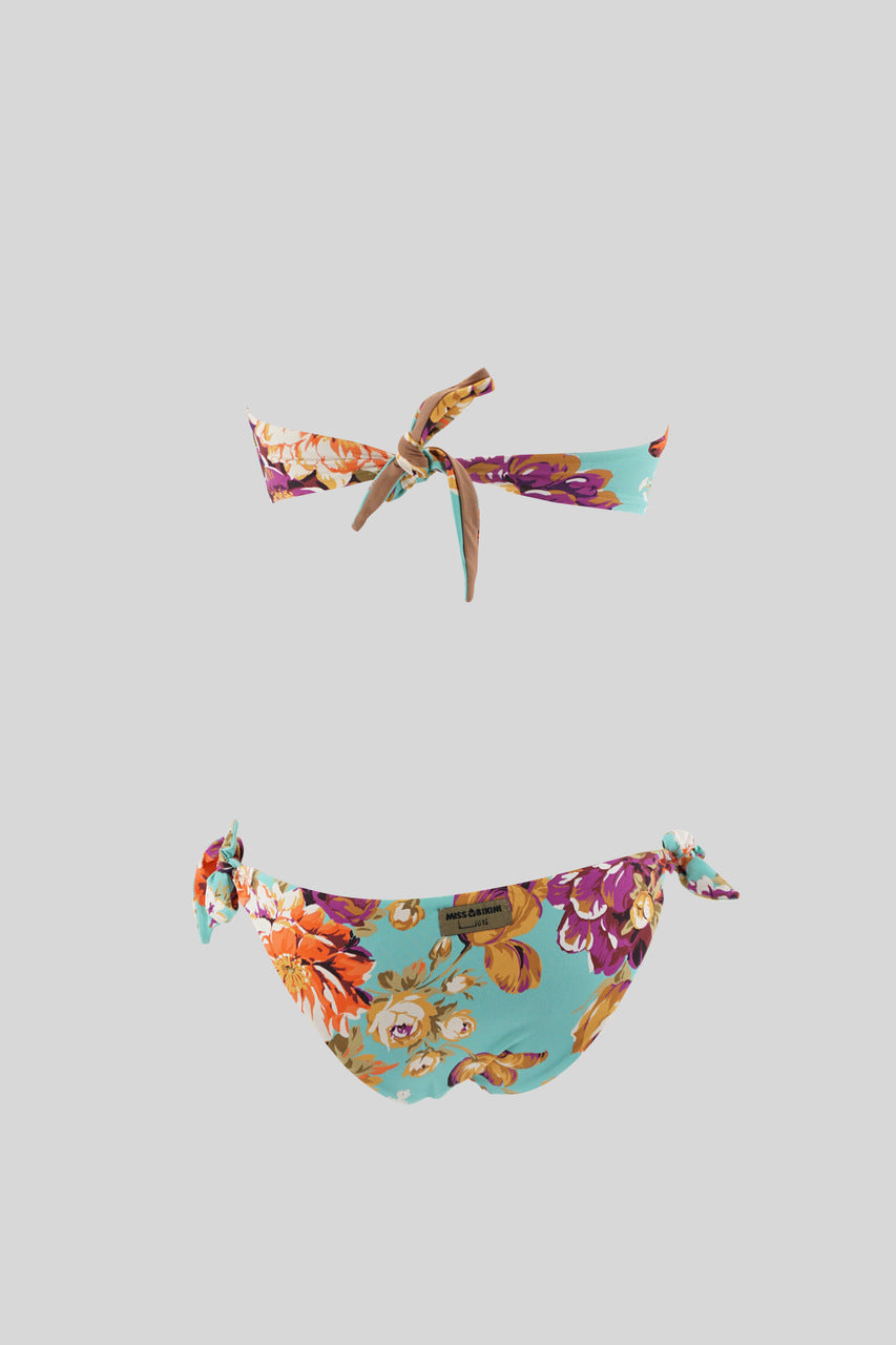Bikini a Fascia con Anelli / Verde - Ideal Moda