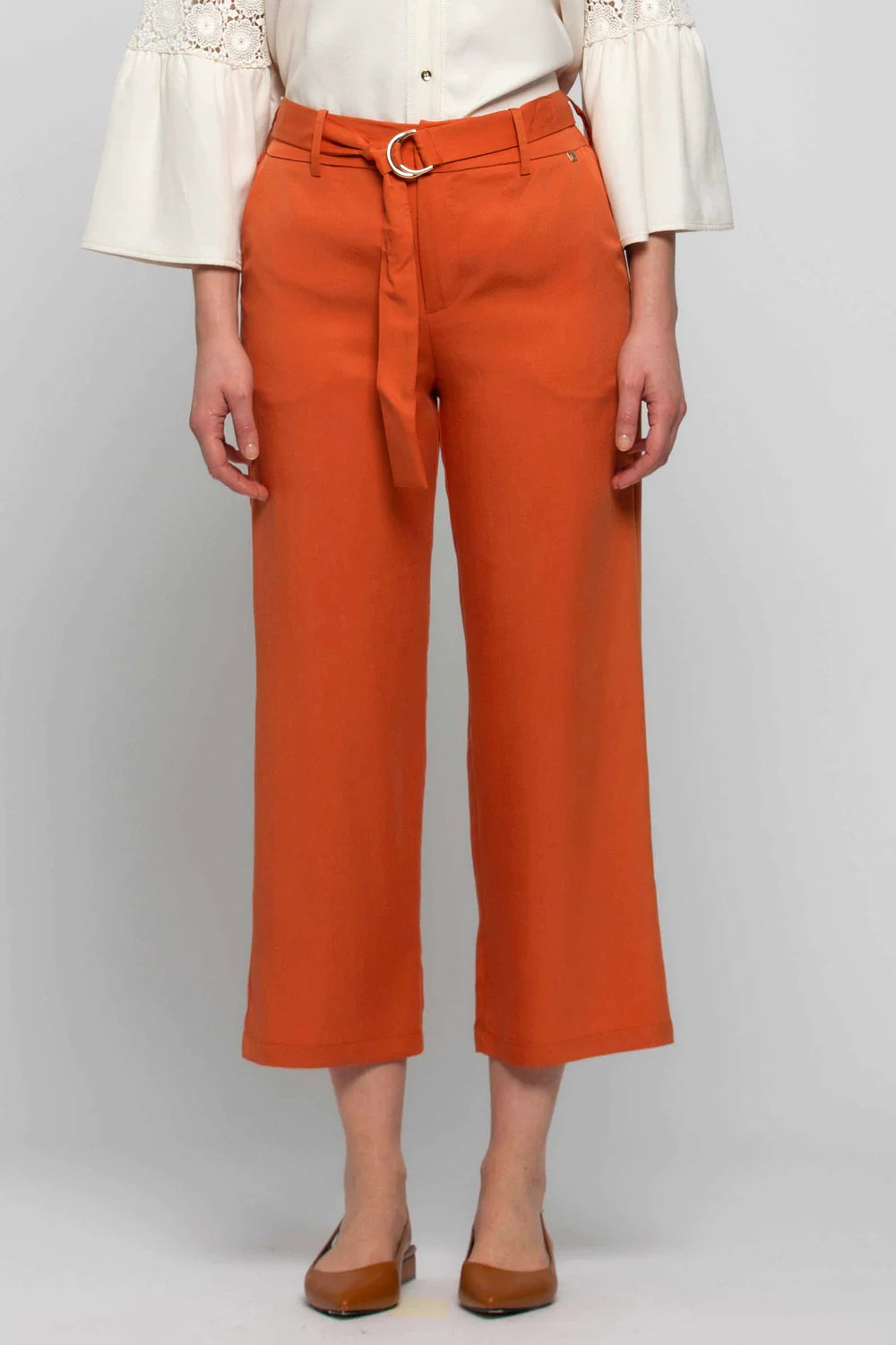 Pantalone con Cintura Kocca / Marrone - Ideal Moda