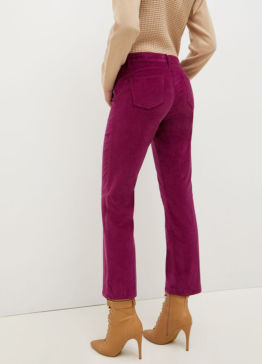 Pantalone Cropped in Velluto Liu Jo / Viola - Ideal Moda